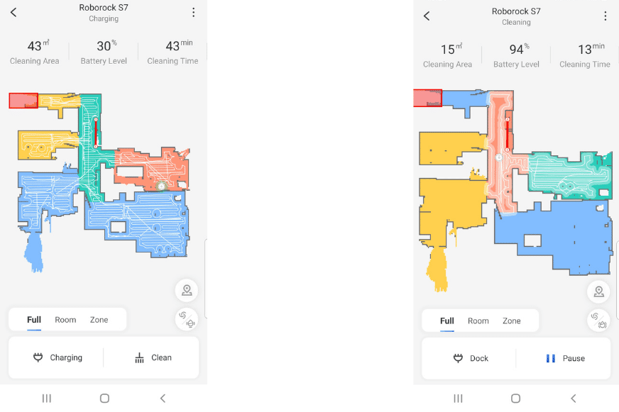navigation et cartes roborock s7
